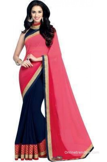 Hitansh Fashion Embriodered Fashion Georgette Sari Hitansh Fashion Embriodered Fashion Georgette Sari